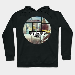 New York City NYC Vintage Sunset Hoodie